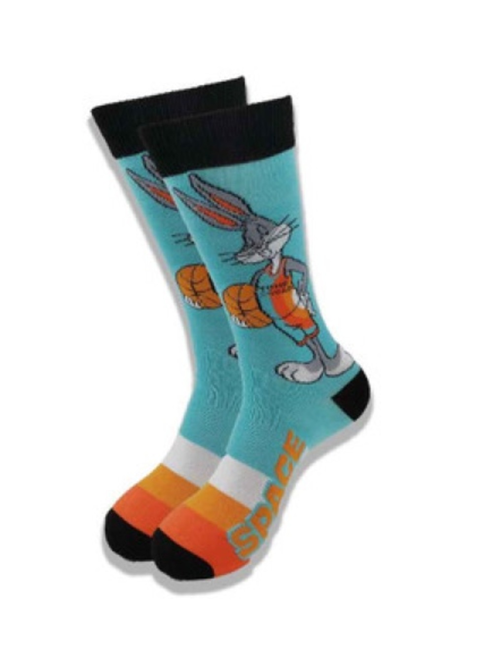 Space Jam A New Legacy Crew Socks Bugs Bunny Taz 2 Pair Size 6-12 NWT